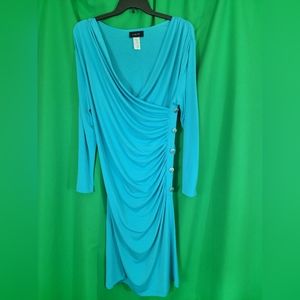 Ashro Dress, L, Teal Green - EUC